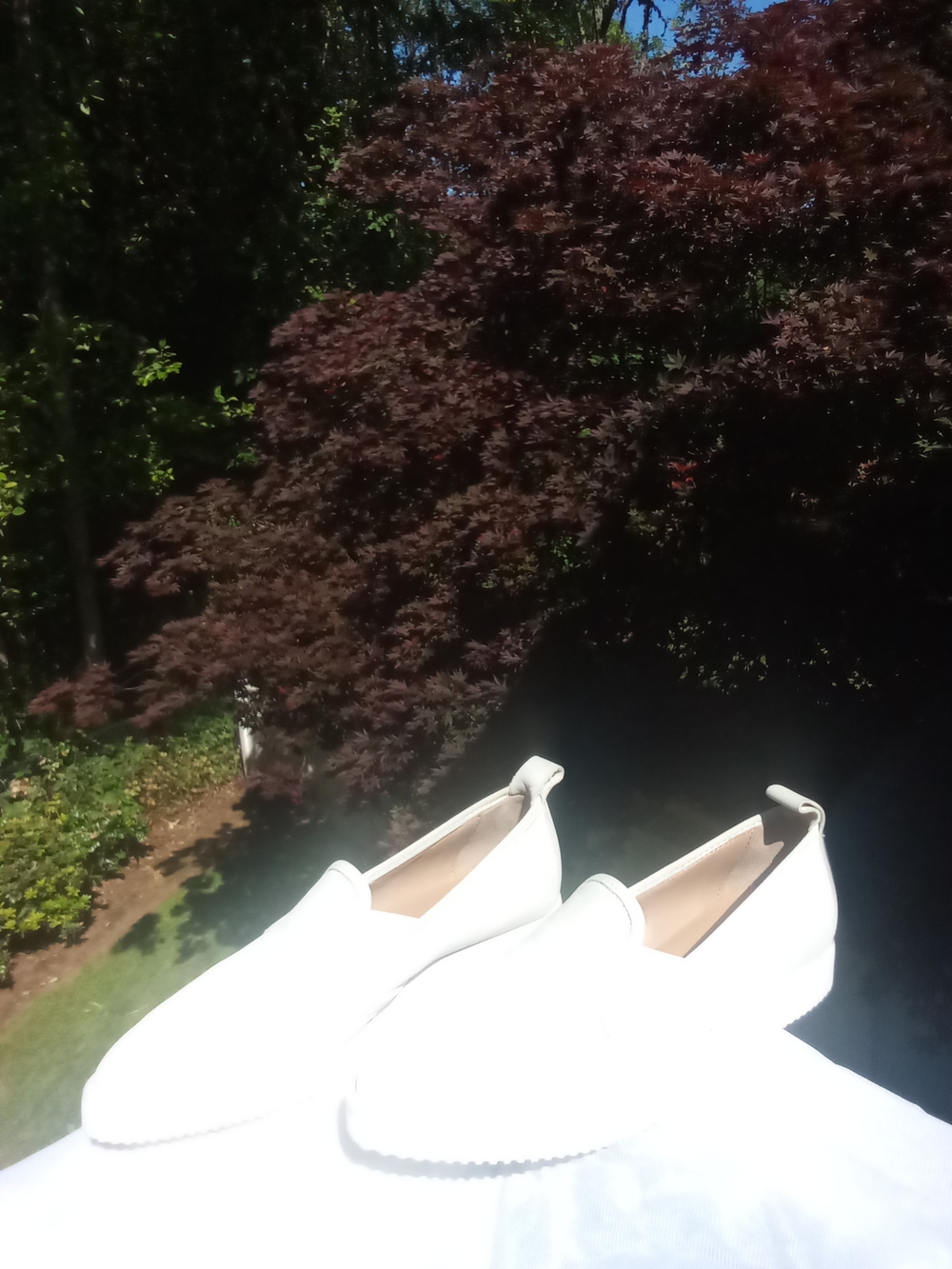 Everlane The Street Shoe Chalk White Leather Slip-On Loafers - Picture 2 of 7